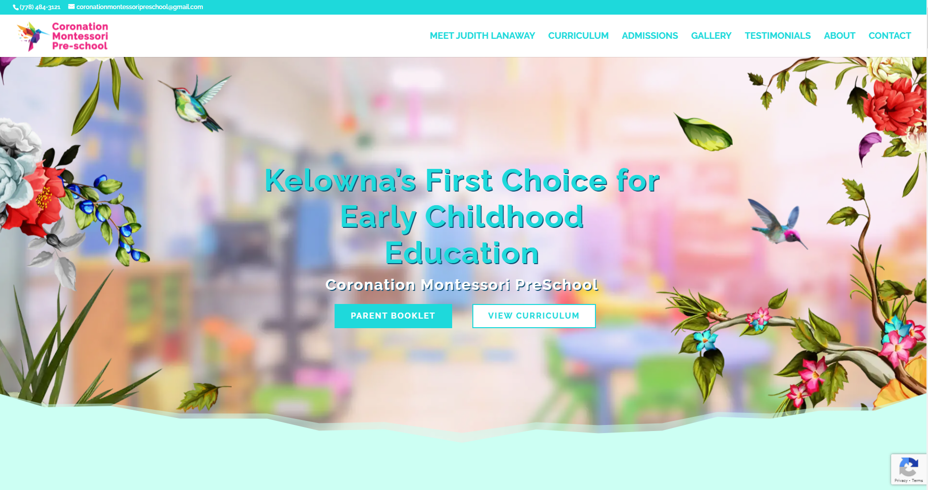 Coronation Montessori PreSchool - Header