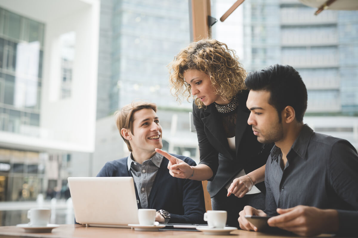 business people working together