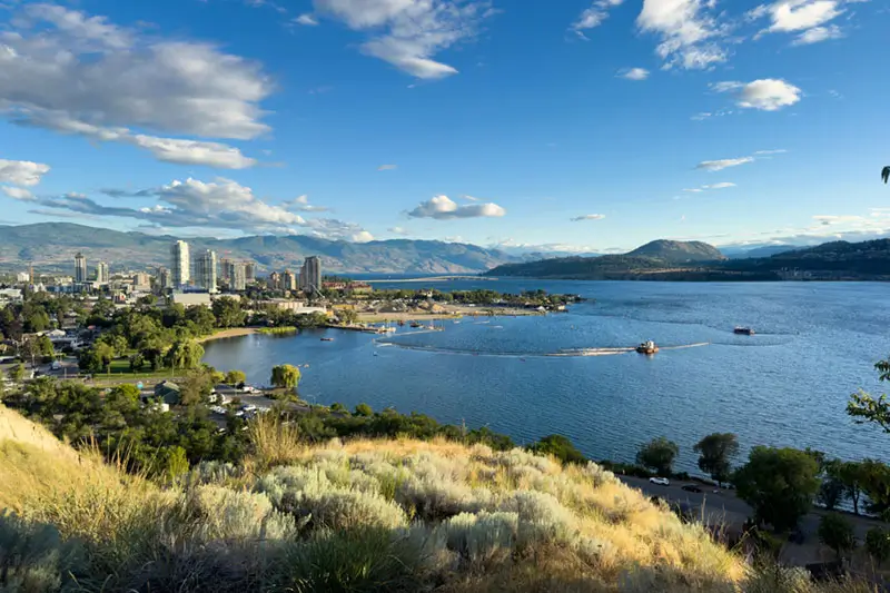 Scenic view of Kelowna, British Columbia where iNFOTEL Multimedia serves local businesses
